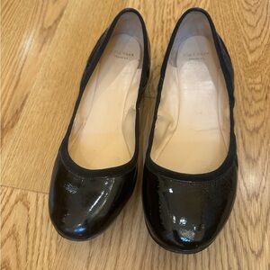 Cole Haan black patent leather and suede flats. Size 8.5